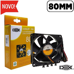 COOLER MICROVENTILADOR 80MM PRETO REF:DX-8C