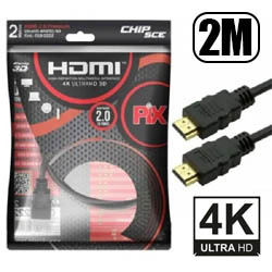 CABO DE VIDEO HDMI 4K b 2M 2.0 HDR 19P