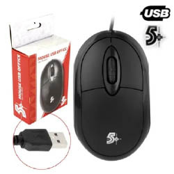 MOUSE ÓPTICO OFFICE PRETO 1000DPI