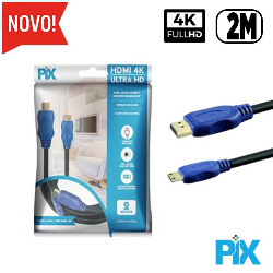 CABO DE VIDEO MINI HDMI P/ HDMI 2M 2.0 - 4K HDR 19P