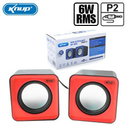 CAIXA DE SOM 6W KP-609 VERMELHA