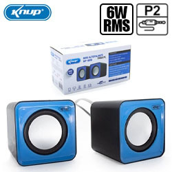 CAIXA DE SOM 6W KP-609 RMS AZUL
