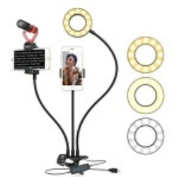 SUPORTE P/ CEL. RING LIGHT 12W MOD. XC-RL-02 (2 EM