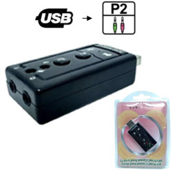 ADAPTADOR USB PLACA DE SOM EXTERNO ISK-02 UB-30