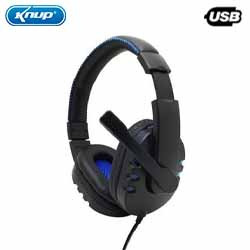 FONE GAMER C/ MIC. USB LED MOD. KP-359 AZUL