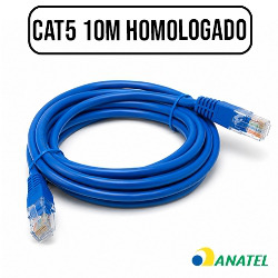 CABO DE REDE PATCH CORD CAT5 e 10M (HOMOLOGADO) MOD