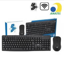 TECLADO E MOUSE SEM FIO 2.4GHZ OFFICE KW-500