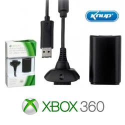 FONTE BATERIA P/ JOYSTICK XBOX 360 RECARREGÁ