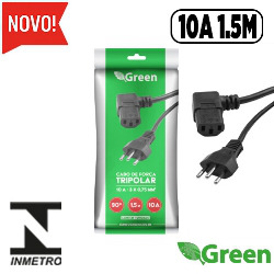 CABO DE FORÇA 90° FEMEA UNIVERSAL 1.5M (BLISTER) GREE
