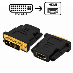 ADAPTADOR DVI MACHO (24+1) P/ HDMI FEMEA REF. EM-09