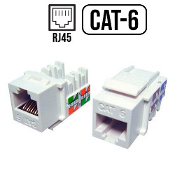 ADAPTADOR KEYSTONE CAT6-RJ45 - BRANCO