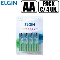 EN1. PILHA AA ALCALINA (PACK C/ 4) ELGIN