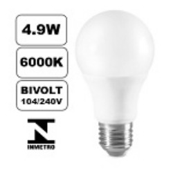 MDCI.LAMP. LED BULBO 4.9W 6000K-BF-BIVOLT REF. LK-B