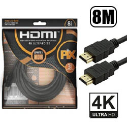 CABO DE VIDEO HDMI 4K d 8M 2.0 HDR 19P