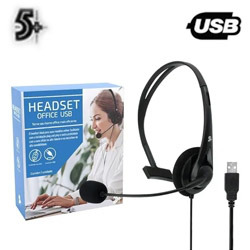 FONE C/ MIC. OFFICE (MONO AURICULAR) USB (BOX)