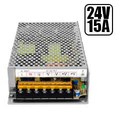 CFTV. FONTE ALIMENTAÇÃO CHAVEADA 120W-24V-15A BIVOLT