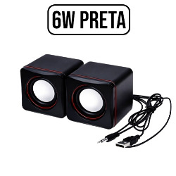 CAIXA DE SOM 6W E-1020 PRETA