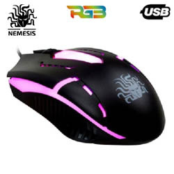 MOUSE GAMER START 1200DPI RGB NEMESIS