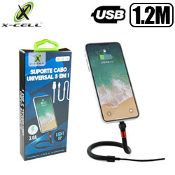 CABO CEL/DADOS (SERVE COMO SUPORTE) P/ IPHONE (3 E