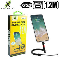 CABO CEL/DADOS (SERVE COMO SUPORTE) P/ TYPE-C XC-C
