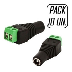 CFTV. CONECTOR PLUG P4 FEMEA BORNE REF. CO-07 (PACK