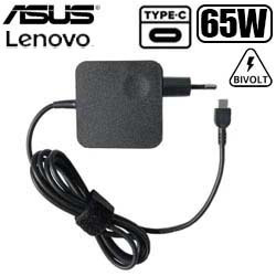 FONTE P/ NOTEBOOK 65W TYPE-C ( ASUS / LENOVO / DELL)
