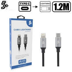 CABO CEL/DADOS TYPE-C P/ IPHONE 1.2M ALUMINUM PREMIU