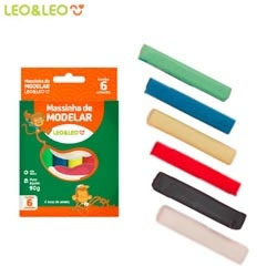 MDP. MASSA DE MODELAR 90G 6 CORES AMIDO LEOELEO