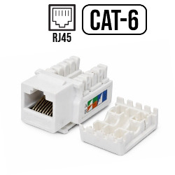 ADAPTADOR KEYSTONE CAT6-RJ45 - BRANCO REF. PR-456
