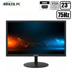 MONITOR 23" BRAZILPC 23WR-75 FHD 75HZ PRETO WIDES