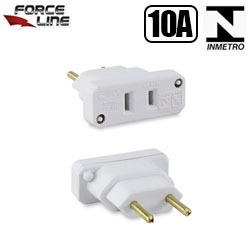 EN. ADAPTADOR TOMADA 10A BIPOLAR MACHO P/ FEMEA BIPOL