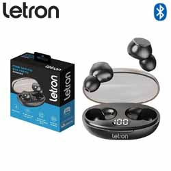 FONE C/ MIC. BLUETOOTH DUPLO (BLISTER) PRETO LETRON