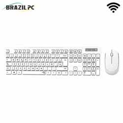 TECLADO E MOUSE SEM FIO OFFICE BRANCO REF. BPC-5269/3