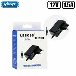 FONTE TOMADA 12V 1.5A BIVOLT REF. LB-564