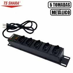 EN. FILTRO DE LINHA + PROTETOR METALICO 5 TOMADA