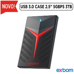 CASE 2.5" USB 3.0 GAMER FAST 5GBPS P/ HD C/ APOIO UAS