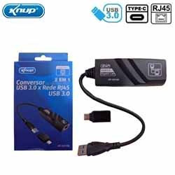 REDE ADAPTADOR USB 3.0 P/ RJ45 10/100/1000 KP-AD106
