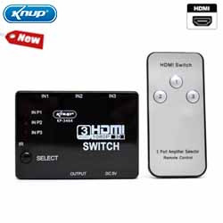 ADAPTADOR SWITCH HDMI 3 ENT. P/ 1 SAIDA C/ CONTROLE RE