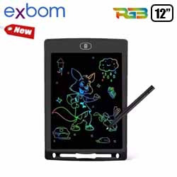 UD1. TABLET TELA LOUSA MAGICA RGB DE 12" PRETO