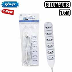 EN. EXTENSÃO 6 TOMADAS 1.5M BRANCO REF. SL7006