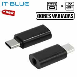 ADAPTADOR TYPE-C P/ P2 FÊMEA (BLISTER - CORES VARIA