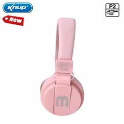 FONE C/ MIC. P2 HASTE AJUSTÁVEL REF. KP-FN607 ROSA