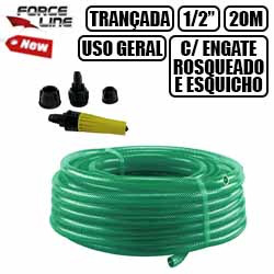 UDL. MANGUEIRA TRANCADA 1/2" VD 20M ENGAT+ESGUICHO