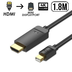 CABO DE VIDEO MINI DISPLAYPORT P/ HDMI 1.8M 4K R
