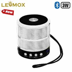 CAIXA DE SOM BLUETOOTH a3W C/ ALÇA REF. LES-887 PRATA