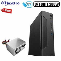 GABINETE SLIM USB 3.0 MICRO ATX-ITX C/ FONTE 200W R