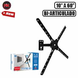 S.SUPORTE P/ TV ARTICULADO 10" ATÉ 60" - PRETO