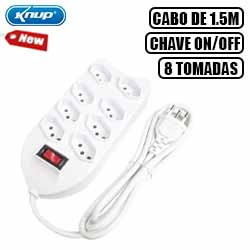EN. FILTRO DE LINHA 8 TOMADAS SL7508 CABO 1.5M BRA