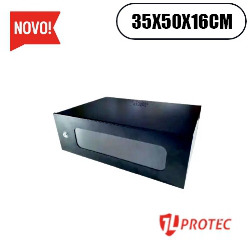 CFTV. RACK MINI 3U RESISTENCE COM VISOR ACRILIC
