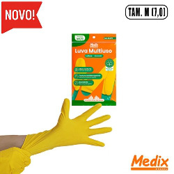 UDL. LUVA MULTIUSO LATEX AMARELA TAM. M MBLIFE